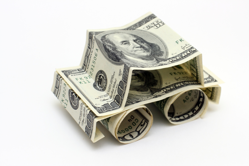 car crafted from cash